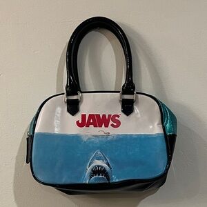 Rock Rebel Jaws Glitter Bowler Handbag